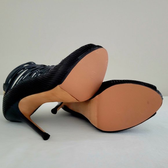 JIMMY CHOO LONDON Short Black High Heel Bootie Size 39 - Picture 7 of 9